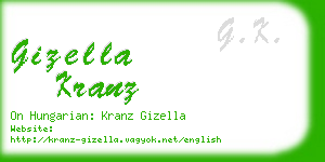 gizella kranz business card